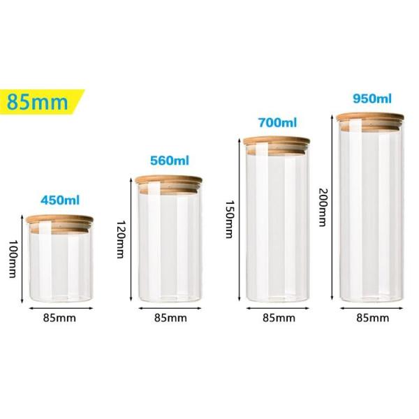 High Quality Decorative Food Glass Storage Jar For Saving Chocolate Coffee Candy With Cork