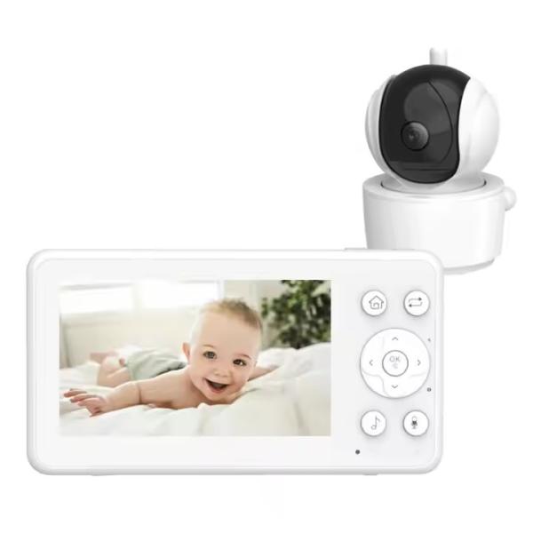 4.3 Inch 720P Digital Baby Monitor With Camera Crying Detection Audio PTZ Camera