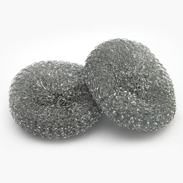 Kitchen Zinc Coated Washing Scourers / Galvanize Wire Mesh Pot Scourer