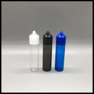China ISO Chubby Dropper 60ml Unicorn Bottle RV PET Plastic Material Round Shape For E Cig on sale