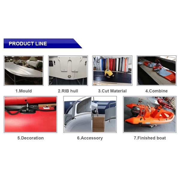 14.1ft Military Pvc Fiberglass Rigid Hulled Inflatable Boat 430cm Length