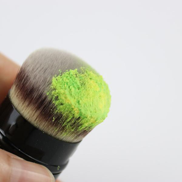 Powder Retractable Makeup Brush Aluminum Handle skin friendly