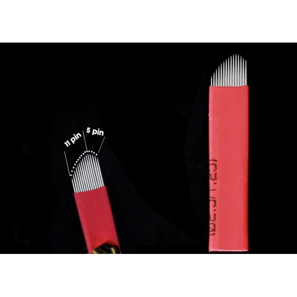 0.18mm 15 Pins Tattoo Machine Needle 15 Flex For Manual Eyebrow Pen