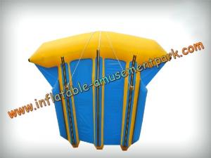 Cheap Funny 6 Persons Yellow Inflatable Boat Toys 0.9mm Pvc Tarpaulin wholesale