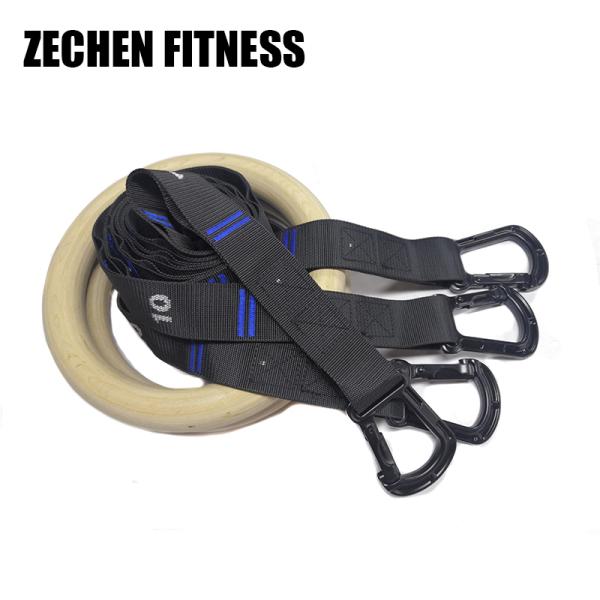 Pull Up Wooden Gymnastic Rings Bodybuilding Strength Training Workout 450kg