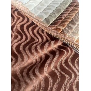 Cheap 100%PL Jacquard Velvet Sofa Fabric 460gsm 142CM Width wholesale