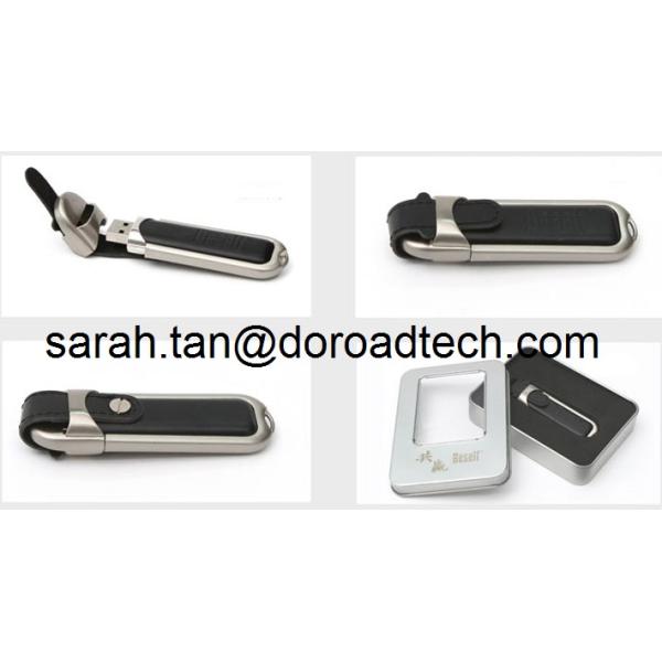 High Speed USB3.0 Leather USB Pen Drive with Free LOGO Printing