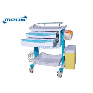 Movable ABS Hospital Trolley Clinical Medicine Medical Crash Cart Delivery