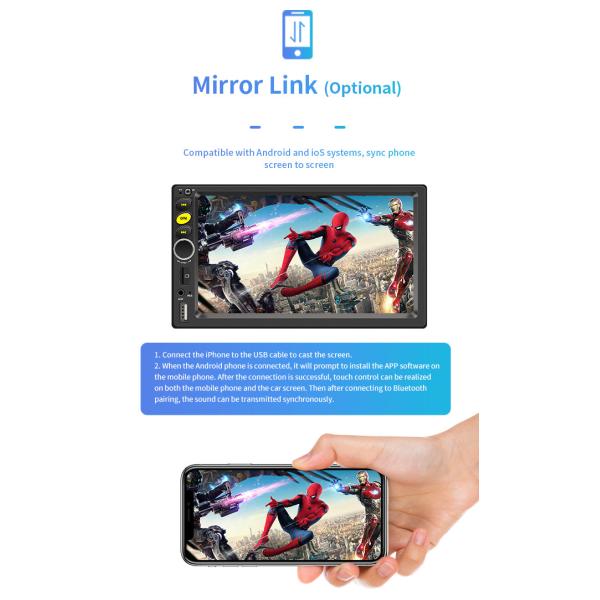 7 Inch F720C MP5 Car Mount Tablet Digital Radio