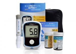 Cheap Exactive Easy Blood Glucose Meter kit with 50 Test strips & Lancets Diabetes Kit wholesale