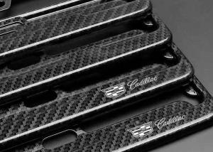 China High Strength Recycle Cadillac Carbon Fiber License Frame on sale
