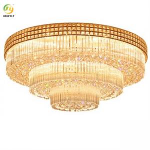 Cheap Classic Luxury Gold Modern Led Crystal Ceiling Lamp E14 Bulb Base wholesale