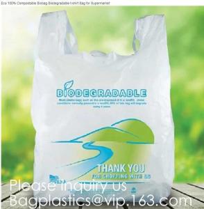 China Biodegradable Roll heart bag, Vest bag, Pocket, Roll bag, 100% Biodegradable Cornstarch Garbage Bags garment biodegradab on sale