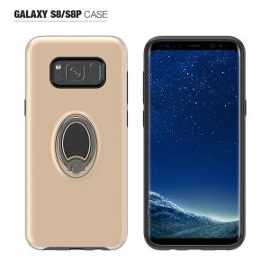 Soft TPU Magnetic Ring Kickstand Armor Smartphone Protective Case , Sumsang 8 8p