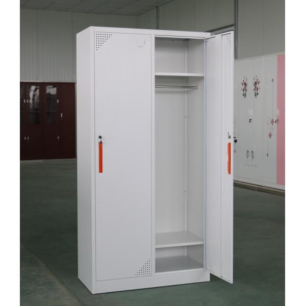 Knock Down 2 Door Metal Office Lockers Customizable Ventilation