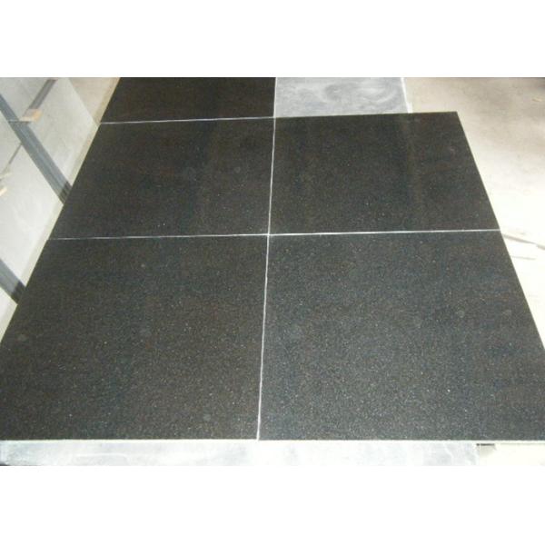 Brushed Surface Black Granite Natural Stone Tile For Exterior Flooring