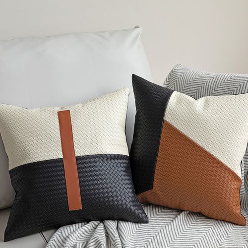 140cm Width Soft Woven PVC Fake Leather Hydrolysis Resistant Check Pattern