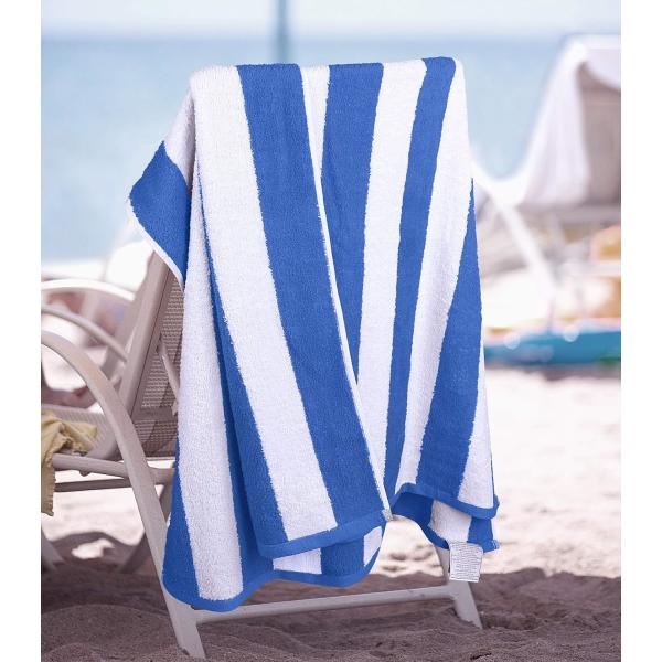 Breathable Soft Personalized Pool Towels Striped Beach Towels