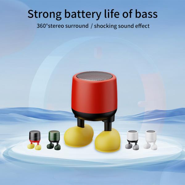 Portable Wireless Hifi Outdoor Mini Speaker with Subwoofer Blue tooth Small Round