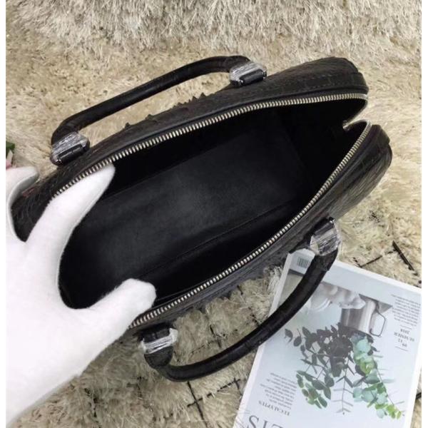 Genuine Real Alligator Skin Women Boston Purse Lady Handbag Exotic Authentic Crocodile Leather Female Cross Shoulder Bag