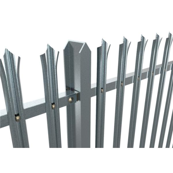 Security Galvanized W / D Pale Steel Palisade Fencing 1.8m Height 2.75m Width