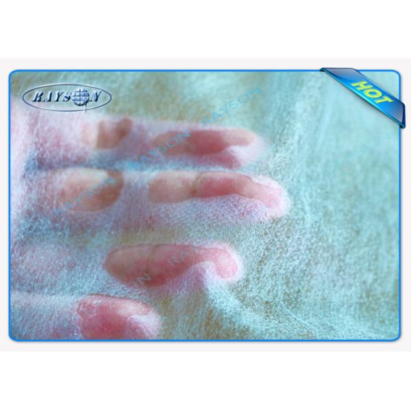 Hydrophilic and non toxic SSP spun bond non woven medical fabric blue / green 25gr