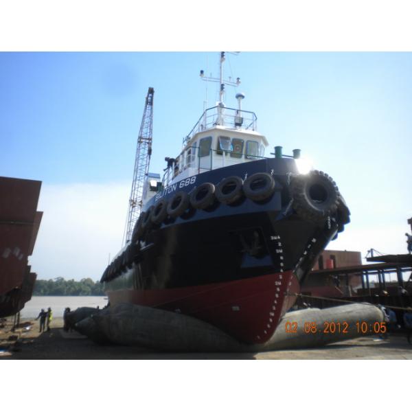 Landing Boat Lift Air Bags ISO 14409 Black Good Airtightness Marine Rubber Airbag