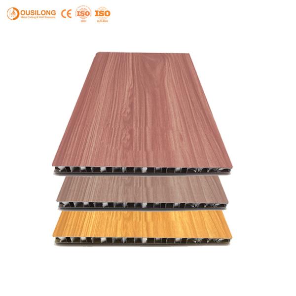 10mm 15mm 20mm Fireproof Wood Grain Aluminum Honeycomb Core Sandwich Panels For Curtain Wall