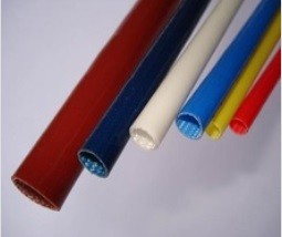 Quality Braided Silicone Rubber Fiberglass Sleeving , High Temp Fiberglass Sleeving for sale
