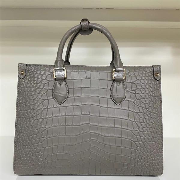 Authentic Crocodile Leather Women Business Travel Handbag Female Laptop Bag Genuine Alligator Skin OL Lady Working Purse