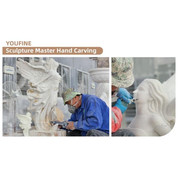 Outdoor Garden Marble Angel Child Statue Sculpture