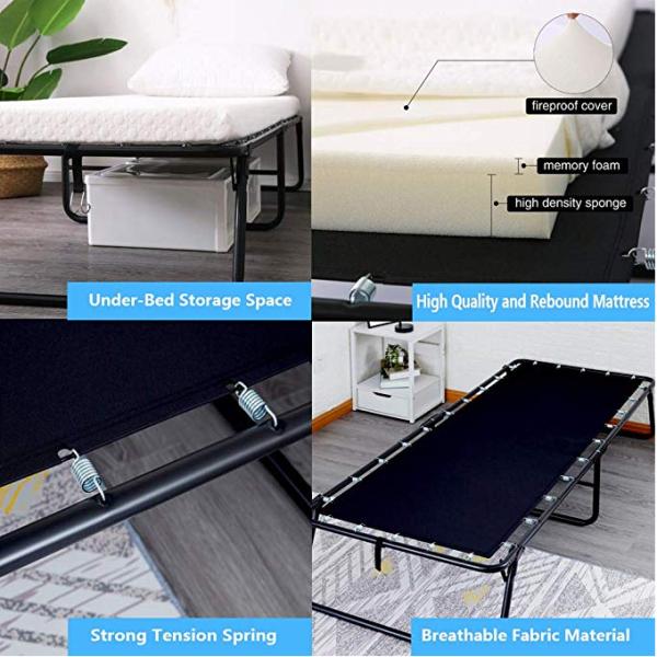 15-20 Days Delivery Foldable Memory Foam Hospital Bed Mattress in Coastal Design Style