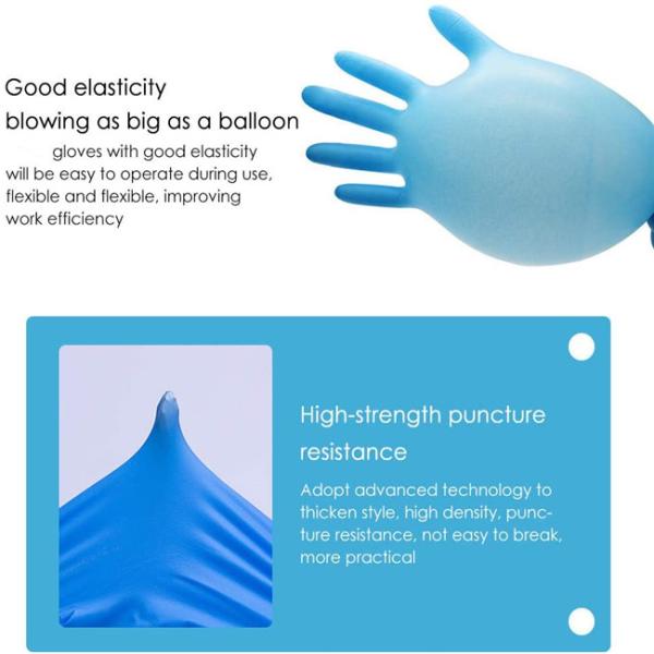 Latex Rubber Free Medical Grade Disposable Nitrile Examination Gloves