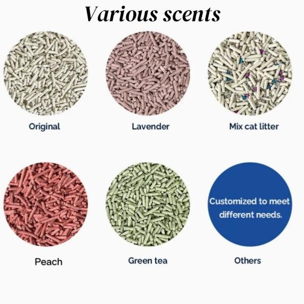 ISO9001 Certified Lavender Cat Litter with Strong Odor Control and High Absorbency