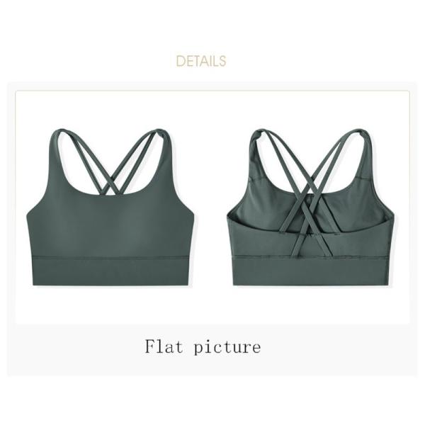 OEM Naked Feeling Medium Support Cross Back Womens Sports Bra Logo Printing