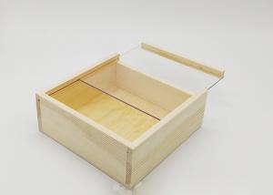 Customized Transparent Pull-Out Box Acrylic Box Rectangular Wooden Box Wedding Hand Gift Box