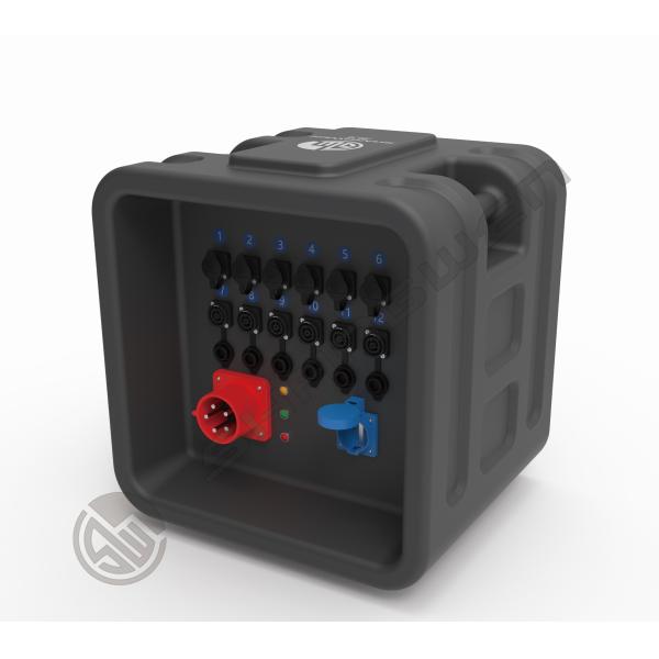 Stage Light Power Distribution Box 12 Channels 32A 5 Pin Style Waterproof