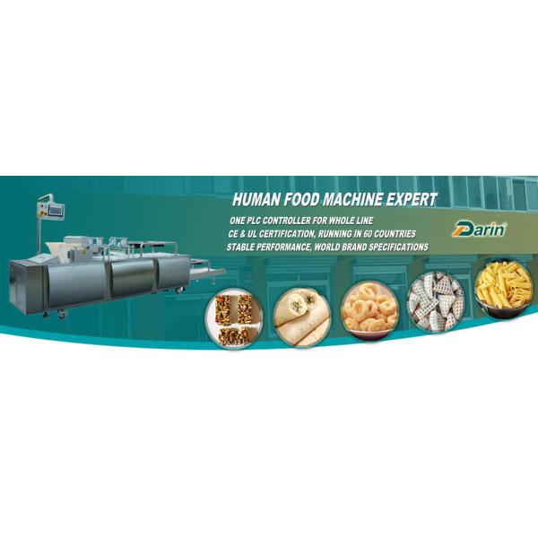 Fully Automatic Stanless Steel 304 Macaroni Production Line / Snacks Production Machines