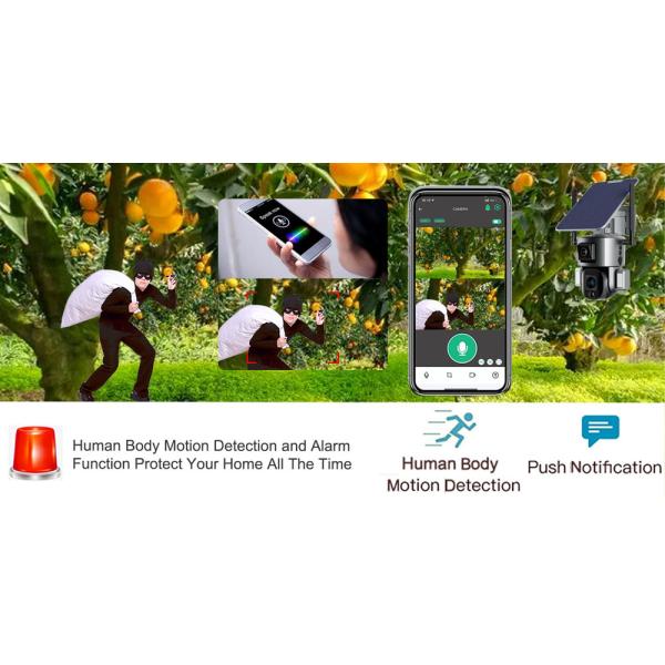 Android IOS APP Solar Powered 4K Security Camera Starlight 10x Optical Zoom