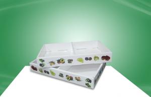 Cheap Bright Printing Costom Fruit PDQ Trays Countertop Display With Two Columns wholesale