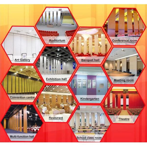 Movable Room Dividers For Hotel Meeting Room / Folding Partition Wall