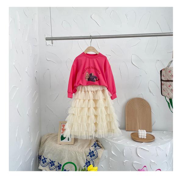 Middle Long Princess Purple Cake Short Skirt For 1 To 7 Year Old Children'S