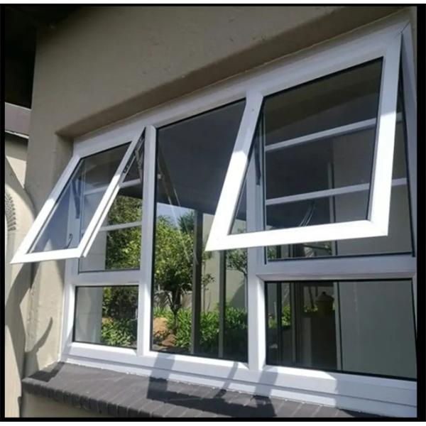 Aluminum Alloy SKATE End White Double Glazed Residential Commercial Awning Windows
