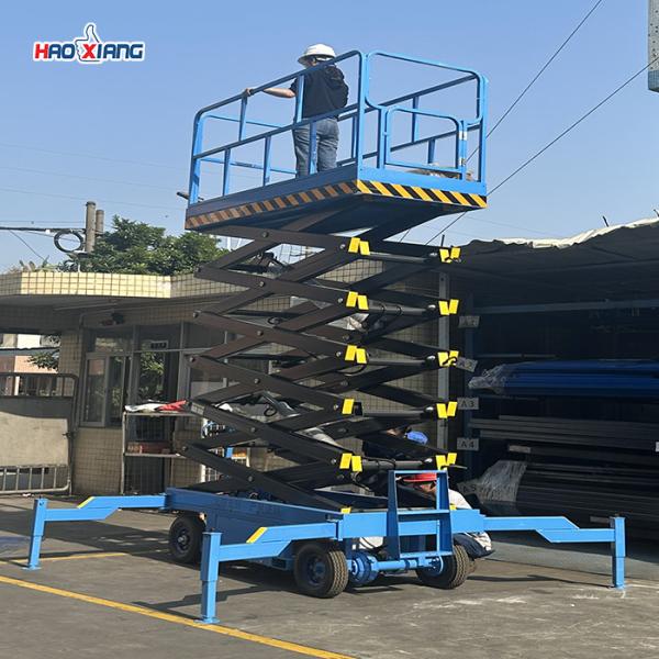 Solid Tire Small Scissor Lift 0.3T-1.5T One Man Scissor Lift