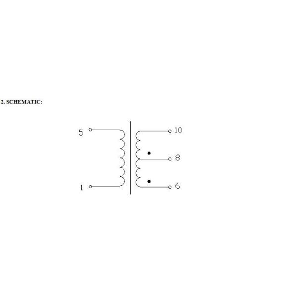 PCB Mounting Low Frequency Transformer Input 306V / 50Hz 10mA Output 11.5V / 9V 67mA