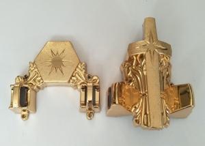Cheap Personalized Funeral Accessories / Coffin Ornaments Gold Silver Copper Color wholesale