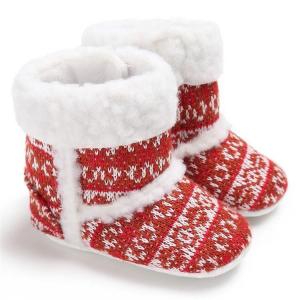 Cheap New fashion non-woven knitted crochet winter warm Walking shoes baby booties knit wholesale