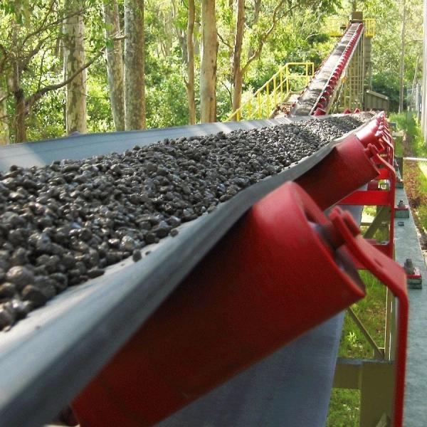 Heat Resistant Flat Rubber Belt Conveyor For Coal Mining 130 - 320 T/H