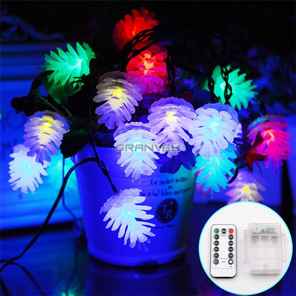 Pinecone Decorative LED String Lights AA Battery Christmas Hanging Decor