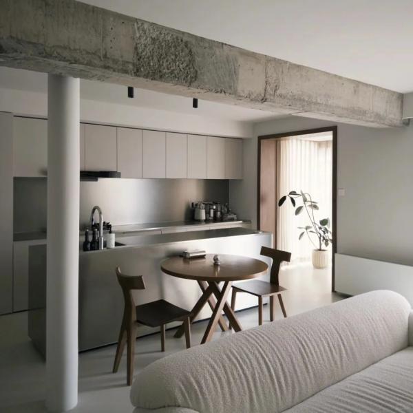 Complete Aluminum Kitchen Cupboards Set Modern Custom Stainless Steel Kitchen Cabinets